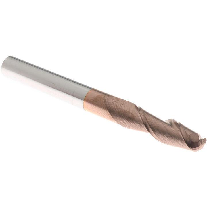 1/4" 2-Flute Solid Carbide Corner Radius End Mill, TiCN - Accupro 12181344