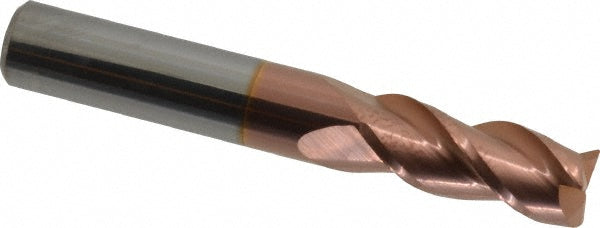 3/8" 3-Flute Solid Carbide Corner Radius End Mill, TiCN - Accupro 12182025