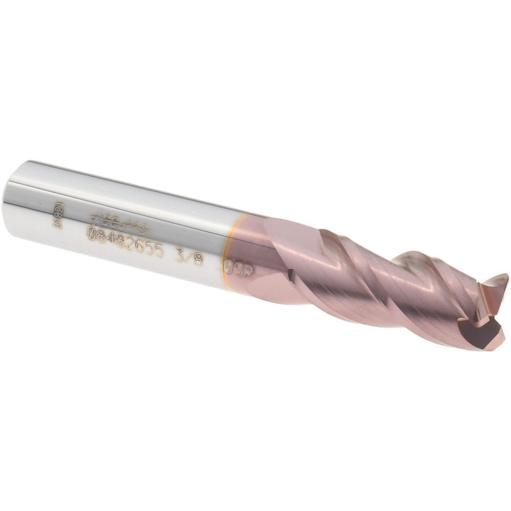 3/8" 3-Flute Solid Carbide Corner Radius End Mill, TiCN - Accupro 12182027