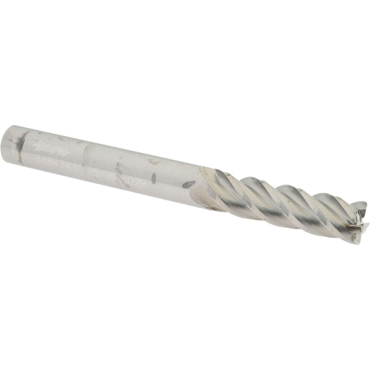 5/16" 4-Flute Solid Carbide Corner Radius End Mill - Accupro 12183025