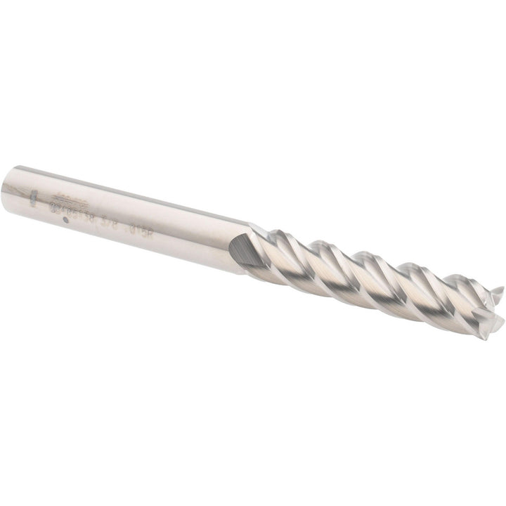 3/8" 4-Flute Solid Carbide Corner Radius End Mill - Accupro 12183279