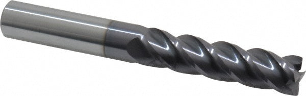 1/2" 4-Flute Solid Carbide Corner Radius End Mill, AlTiN - Accupro 12183097