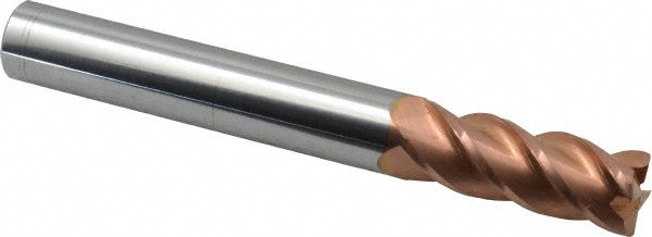 3/4" 4-Flute Solid Carbide Corner Radius End Mill, TiCN - Accupro 12183623