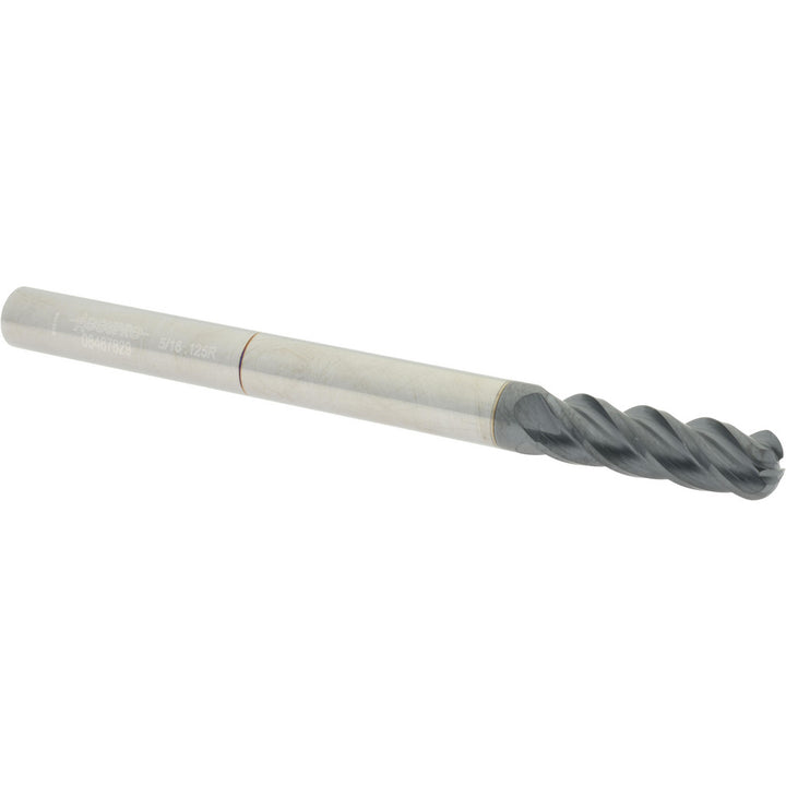 5/16" 4-Flute Solid Carbide Corner Radius End Mill, AlTiN - Accupro 12183515