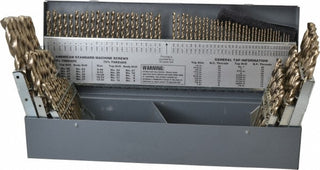 Cobalt Jobber Length Drill Bit, Gold, 135° point - Cleveland C70367