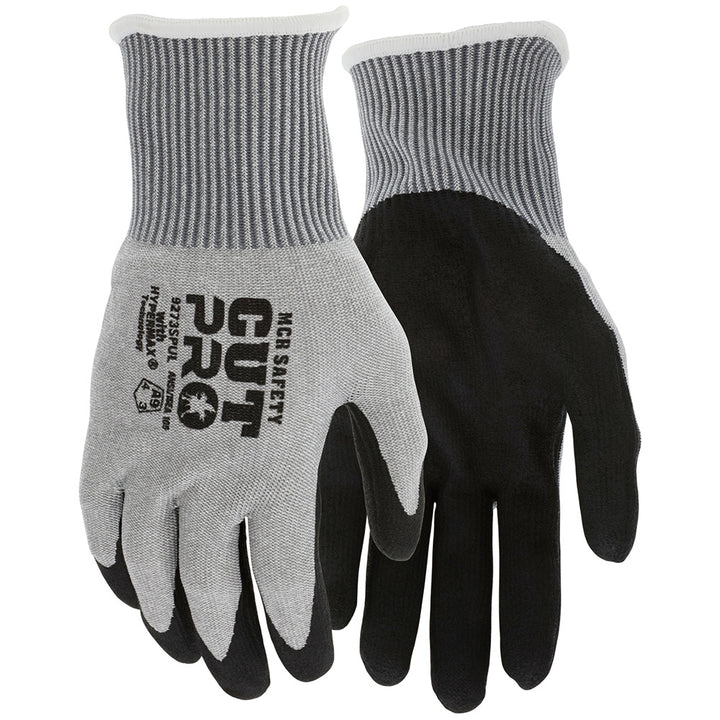 X-Large Black; Gray HPPE Blend Cut-Resistant Gloves - MCR Safety 9273SPUXL