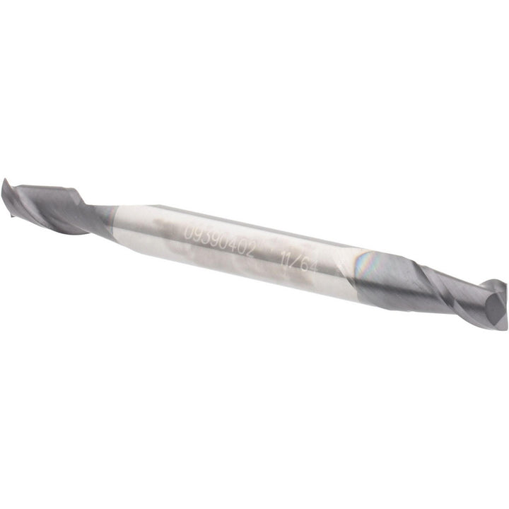 11/64" 2-Flute Solid Carbide Square End Mill, AlTiN - Accupro 12185079
