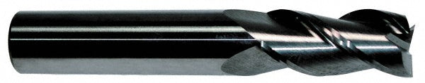 9/16" 3-Flute Solid Carbide Square End Mill, AlTiN - Accupro 12182294