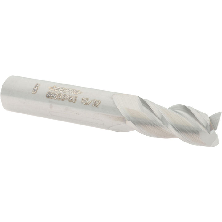15/32" 3-Flute Solid Carbide Square End Mill - Accupro 12182055