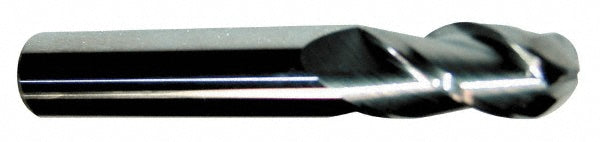 1" 3-Flute Solid Carbide Ball End Mill, TiCN - Accupro 12184431
