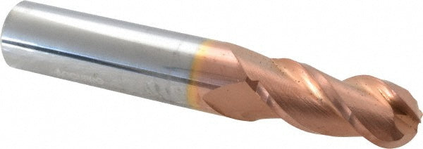 29/64" 3-Flute Solid Carbide Ball End Mill, TiCN - Accupro 12184389