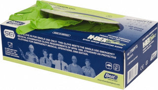 Fluorescent Green Nitrile Gloves - SHOWA 7705PFTS