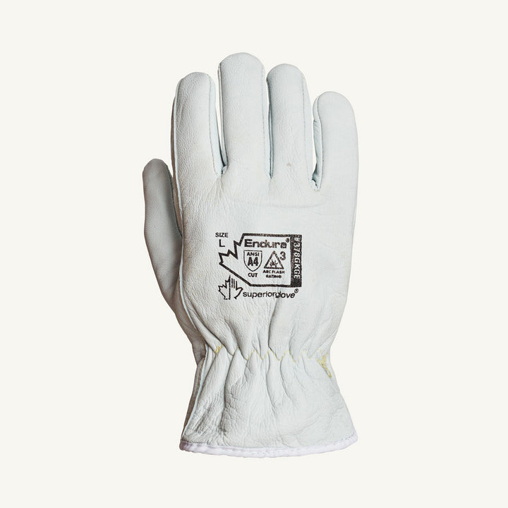 X-Large White Leather Cut-Resistant Gloves - Superior Glove Works 378GKGE-XL