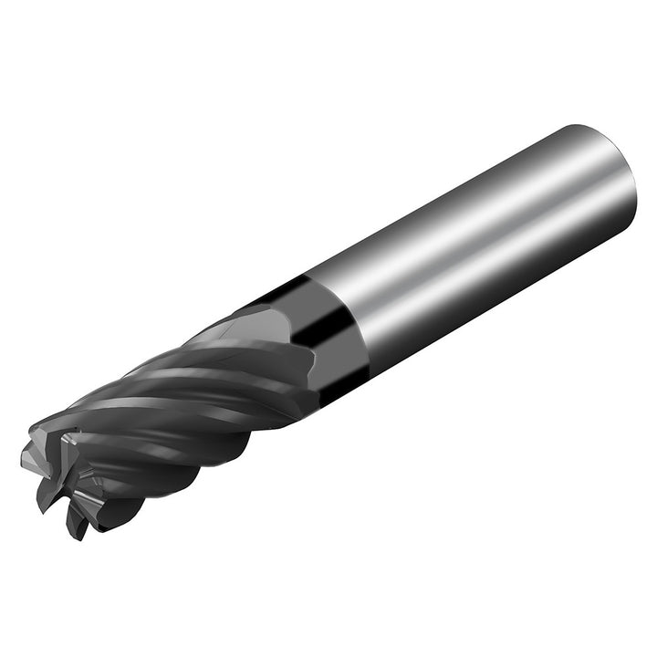 3/8" 7-Flute Solid Carbide Corner Radius End Mill, AlTiN - Sandvik Coromant 8036996