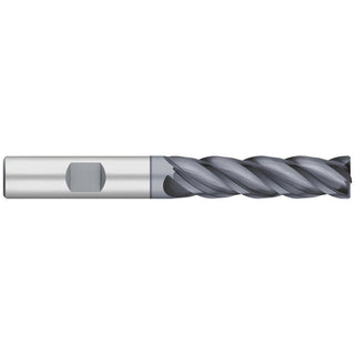 1/2" 4-Flute Solid Carbide Corner Radius End Mill, ALCRO-MAX - Titan USA TC23908