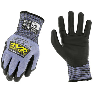 Medium Blue; Black HPPE; Tungsten Steel Cut-Resistant Gloves - Mechanix Wear S2EC-33-008