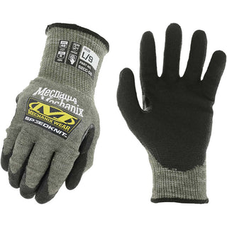 X-Large Green; Black HPPE; Tungsten Steel Cut-Resistant Gloves - Mechanix Wear S2CC-06-010
