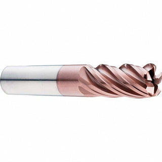 1/2" 5-Flute Solid Carbide Corner Radius & Corner Chamfer End Mill, AlTiN - SGS 38534