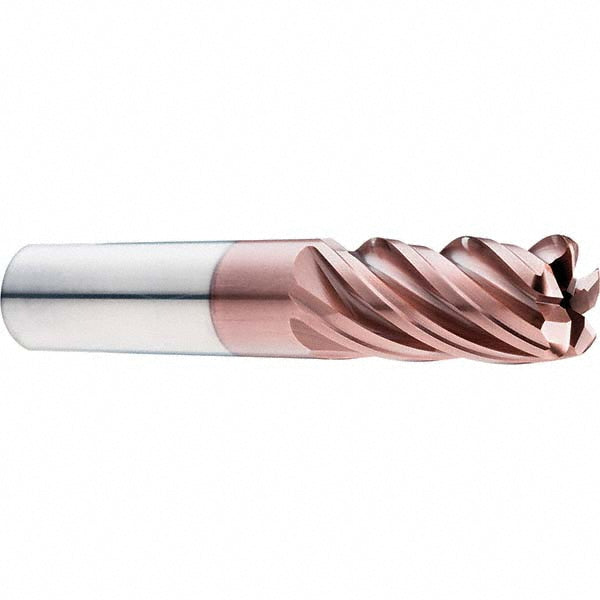 1/2" 5-Flute Solid Carbide Corner Radius & Corner Chamfer End Mill, AlTiN - SGS 38535