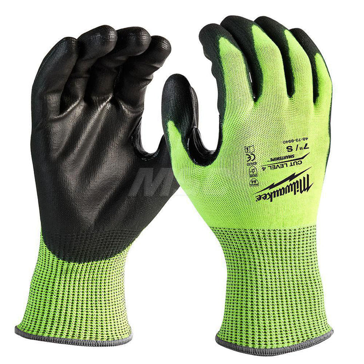 Small Yellow; Black HPPE Blend; Polyester Cut & Puncture-Resistant Gloves - Milwaukee Tool 48-73-8940