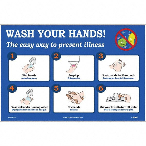 WASH YOUR HANDS! The easy way to prevent illness Sign - AccuformNMC PST137PP