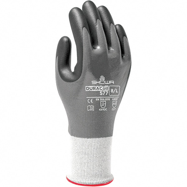 2X-Large Gray; Black Engineered Yarn; HPPE; Polyester Cut-Resistant Gloves - SHOWA 577XXL-10