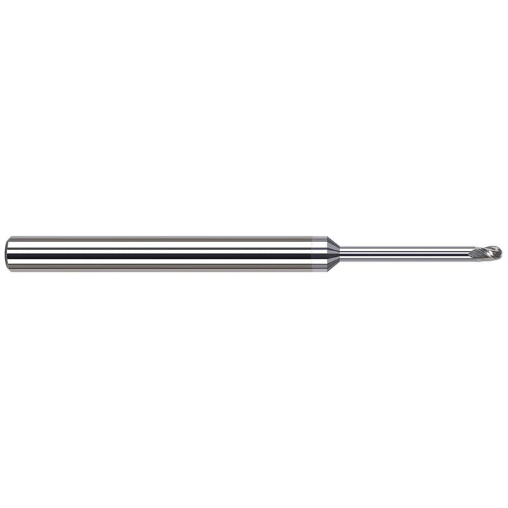1/16" 3-Flute Solid Carbide Ball End Mill, TiB2 - Harvey Tool 925162-C8