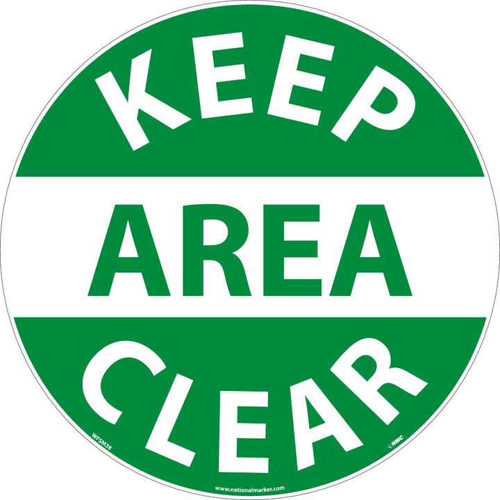 Keep Area Clear Sign - AccuformNMC WFSM38