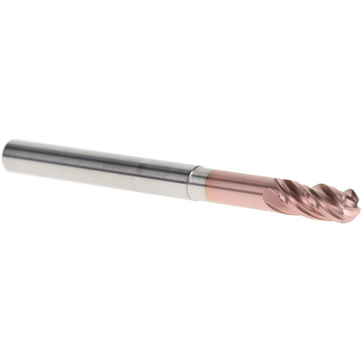 1/4" 4-Flute Solid Carbide Ball End Mill, TiAlCN - Iscar 3398254