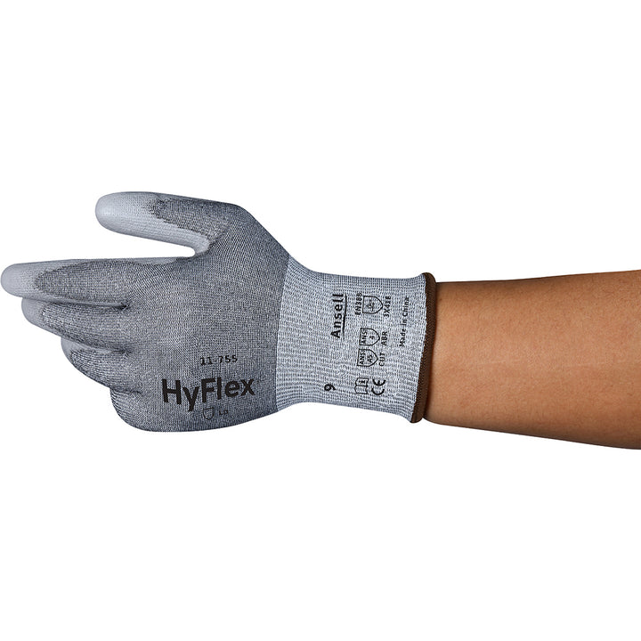 X-Large Gray HPPE; Tungsten Steel; Spandex; Polyester Cut-Resistant Gloves - Ansell 11755100