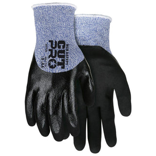 Large Blue; White Hypermax Cut & Puncture-Resistant Gloves - MCR Safety 92753L