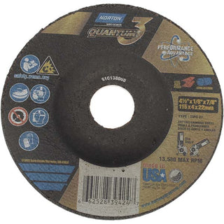 4-1/2 x 1/8" 24-Grit Ceramic Alumina Grinding & Cutoff Wheel - Norton 66252839424