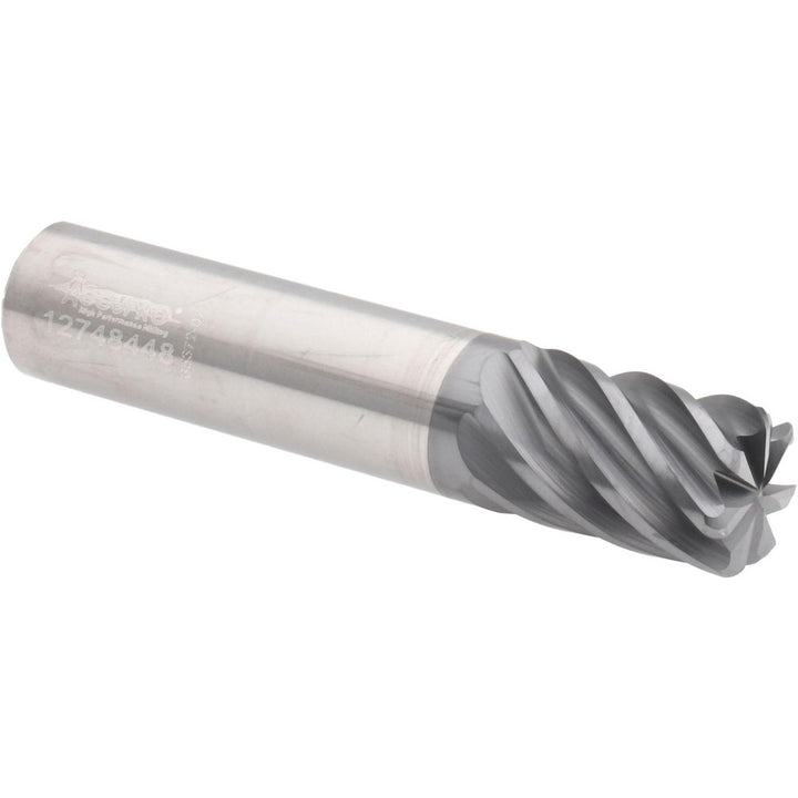 1/2" 7-Flute Solid Carbide Corner Radius End Mill, AlCrTiN - Accupro 312624