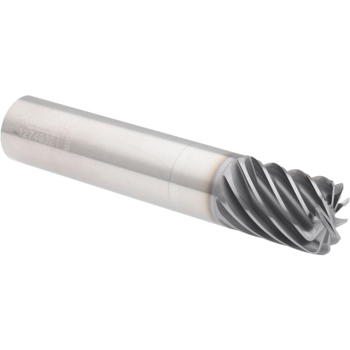 3/4" 10-Flute Solid Carbide Corner Radius End Mill, AlCrTiN - Accupro 317253