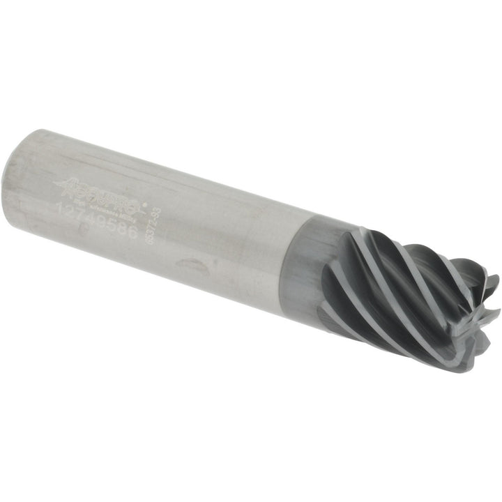 5/8" 8-Flute Solid Carbide Corner Radius End Mill, AlCrTiN - Accupro 317232