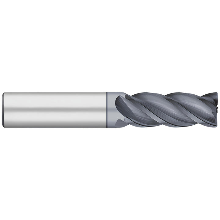 1/2" 4-Flute Solid Carbide Corner Radius End Mill, ALCRO-MAX - Titan USA TC23847
