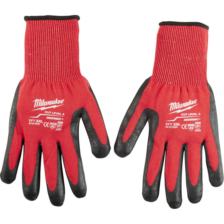 2X-Large Red; Black HPPE Blend; Nylon Cut & Puncture-Resistant Gloves - Milwaukee Tool 48-22-8934
