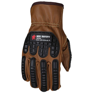 2X-Large Brown Goatskin Leather General Purpose Gloves - MCR Safety 36336XXL