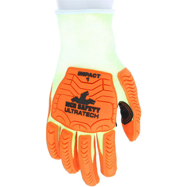 X-Large Lime; Orange HPPE Cut, Puncture & Abrasion-Resistant Gloves - MCR Safety UT1955XL