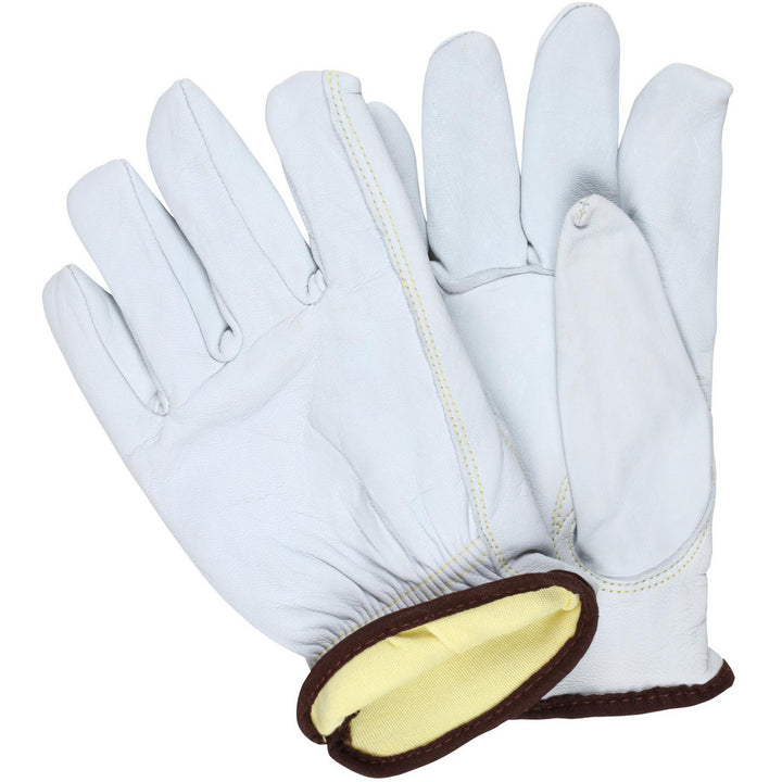 Large White Goatskin Cut, Puncture & Abrasion-Resistant Gloves - MCR Safety 3613HL