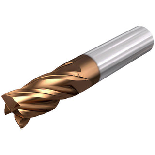 1/2" 4-Flute Solid Carbide Corner Radius End Mill, AlTiCrSiN - Iscar 3398031
