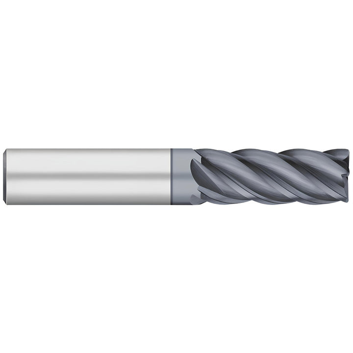 3/16" 5-Flute Solid Carbide Corner Radius End Mill, ALCRO-MAX - Titan USA TC26414