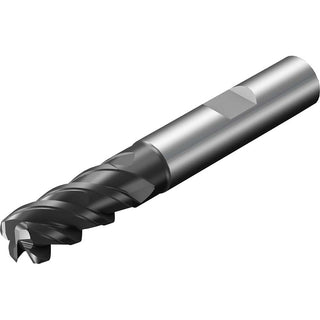 1/2" 4-Flute Solid Carbide Corner Radius End Mill, TiAlN - Sandvik Coromant 7858295