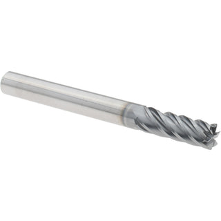0.2500" 6-Flute Solid Carbide Corner Radius End Mill, AlCr - Emuge 2947L.025015