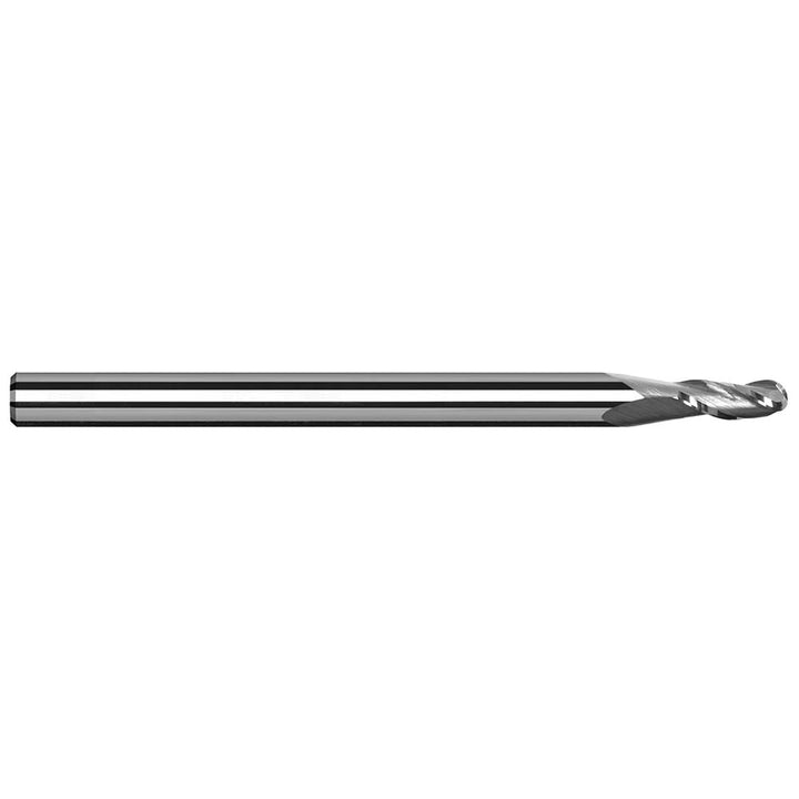 0.0394" 3-Flute Solid Carbide Ball End Mill - Harvey Tool 908322