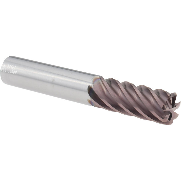 1/2" 7-Flute Solid Carbide Corner Radius End Mill, TM - SGS 77181