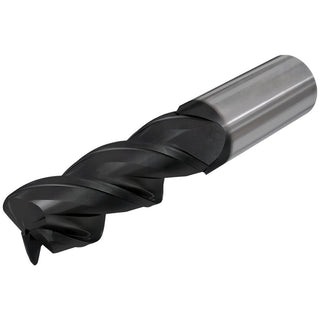 1/4" 3-Flute Solid Carbide Corner Radius End Mill, DLC - Iscar 3399296
