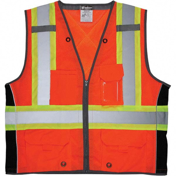 Medium High-Visibility Orange Protective Garment - MCR Safety SURVCS2OM