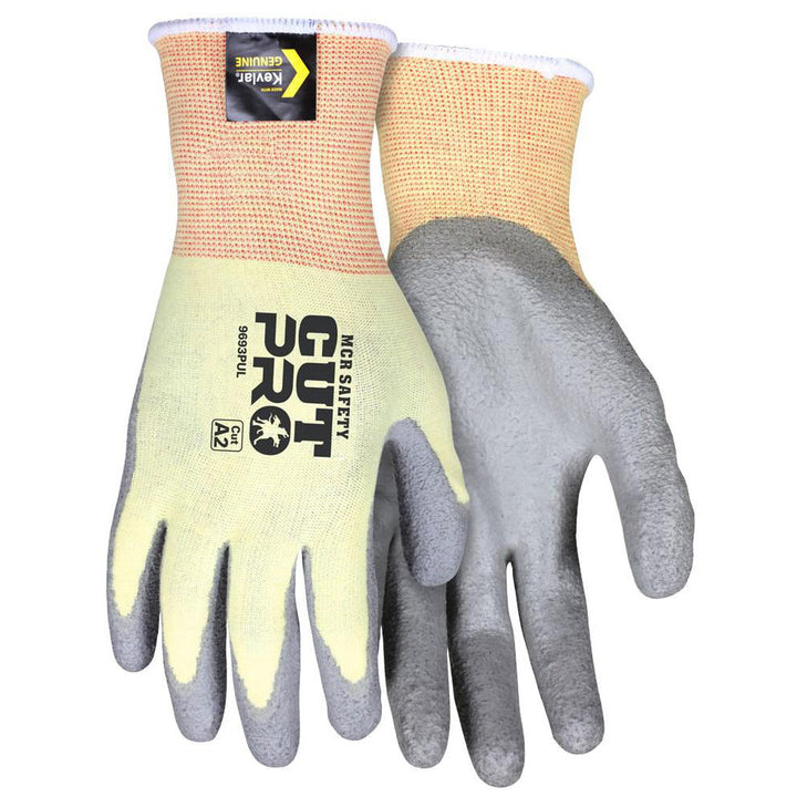 2X-Large Yellow Kevlar Cut-Resistant Gloves - MCR Safety 9693PUXXL