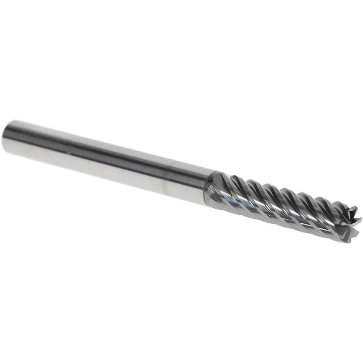 1/4" 7-Flute Solid Carbide Corner Radius End Mill, AlCrTiN - Accupro 95169794